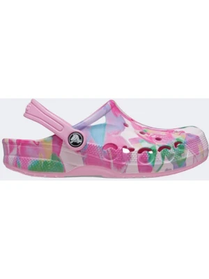 Crocs Chodaki "Baya" w kolorze jasnoróżowym ze wzorem rozmiar: 25/26