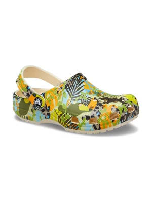 Crocs Chodaki "Classic Far Out" w kolorze kremowym ze wzorem rozmiar: 19/20