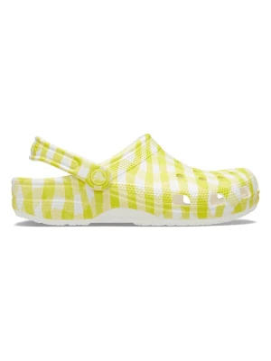 Crocs Chodaki "Classic Gingham" w kolorze biało-żółtym rozmiar: 36/37