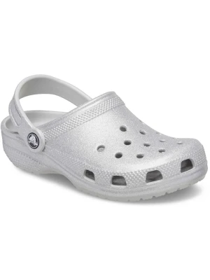 Crocs Chodaki "Classic Glitter" w kolorze srebrnym rozmiar: 33/34