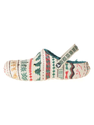 Crocs Chodaki "Classic Lined Fair Isle" w kolorze beżowym rozmiar: 46 / 47