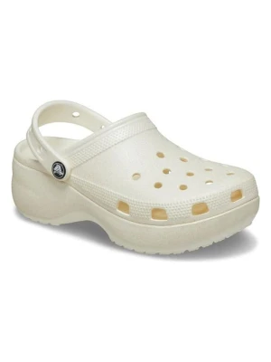Crocs Chodaki "Classic Platform Glitter" w kolorze kremowym rozmiar: 41/42