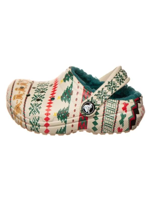 Crocs Chodaki "Lined Fair Isle" w kolorze beżowym rozmiar: 24 / 25