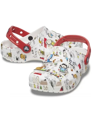 Crocs Chodaki "Peanuts" w kolorze białym ze wzorem rozmiar: 19/20