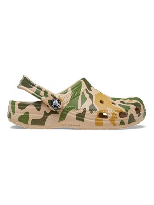 Crocs Chodaki "Printed Camo" w kolorze pomarańczowo-oliwkowym rozmiar: 38/39