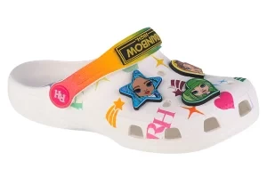 Crocs Classic Rainbow High Kids Clog 208117-90H, Dla dziewczynki, Białe, klapki, syntetyk, rozmiar: 28/29