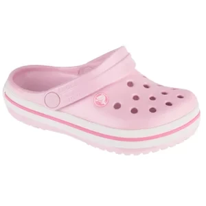 Crocs Crocband Clog K 207005-6GD, Dla dziewczynki, Różowe, klapki, syntetyk, rozmiar: 22/23