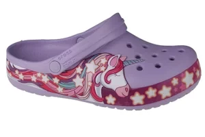 Crocs Fun Lab Unicorn Band Clog 206270-530, Dla dziewczynki, Fioletowe, klapki, syntetyk, rozmiar: 19/20