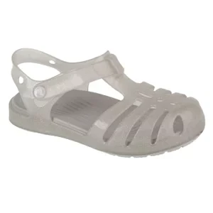 Crocs Isabella 208444-0IC, Dla dzieci, Srebrne, sandały, , rozmiar: 22/23