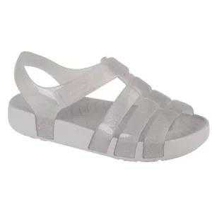 Crocs Isabella Glitter Kids Sandal 209836-0IC, Dla dziewczynki, Szare, sandały, syntetyk, rozmiar: 28/29