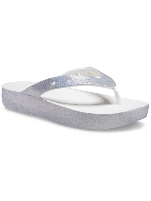 Crocs Japonki "Classic Platform Glitter" w kolorze srebrnym rozmiar: 41/42