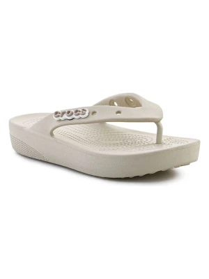 Crocs Japonki "Classic Platform" w kolorze kremowym rozmiar: 36/37