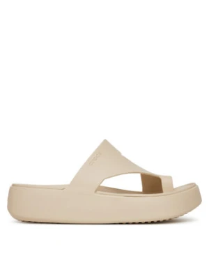 Crocs Japonki Getaway Platform Toe Loop 210834 Beżowy