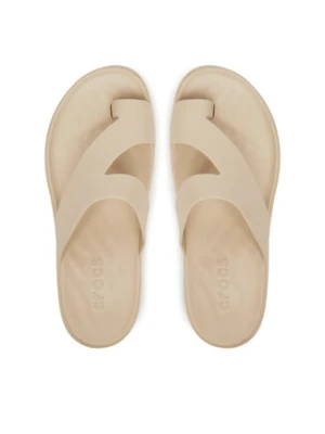 Crocs Japonki Getaway Platform Toe Loop 210834 Beżowy