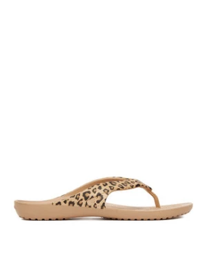 Crocs Japonki KADEE II LEOPARD FLIP W 206398-98R Beżowy