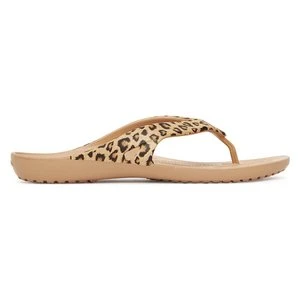 CROCS KADEE II LEOPARD FLIP W 206398-98R Złoty