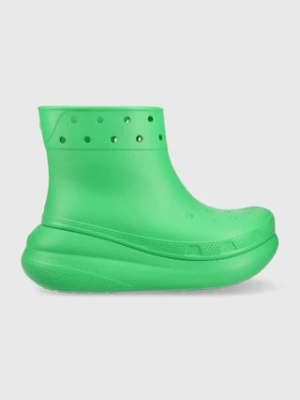 Crocs kalosze Classic Crush Rain Boot damskie kolor zielony 207946 207946.3E8-3E8