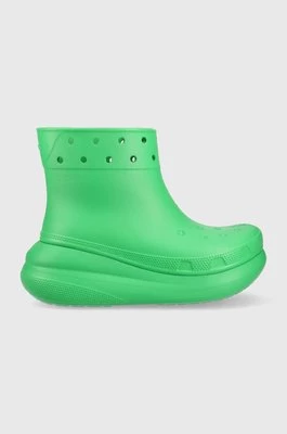 Crocs kalosze Classic Crush Rain Boot damskie kolor zielony 207946 207946.3E8-3E8