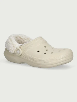Crocs kapcie Classic Fleece beżowy