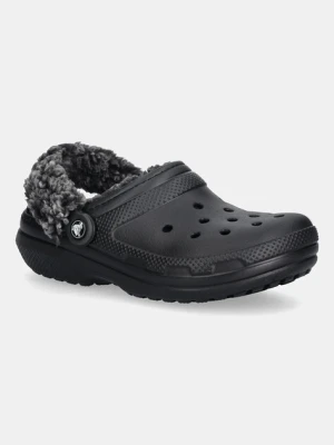 Crocs kapcie Classic Fleece Lined Clog kolor czarny 211396