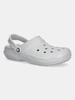 Crocs kapcie Classic Lined Clog kolor szary 203591