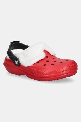 Crocs kapcie Classic Lined Santa Clog kolor czerwony 210933