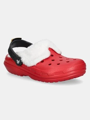 Crocs kapcie Classic Lined Santa Clog kolor czerwony 210933