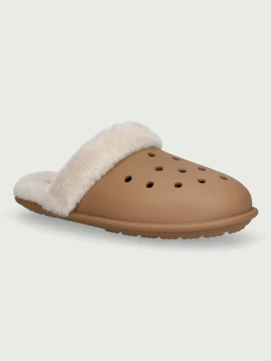 Crocs kapcie damskie Classic Fuzz Scuff Slipper beżowy