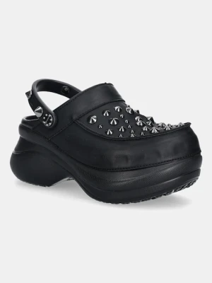Crocs klapki Bae Studded Clog damskie kolor czarny na platformie 211626