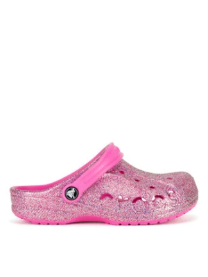 Crocs Klapki BAYA GLITTER CLOG K 207015-7AA Różowy