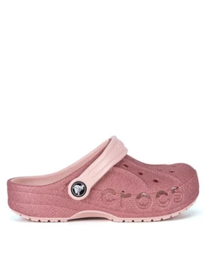 Crocs Klapki BAYA GLITTER CLOG KIDS 207015-6SR Różowy