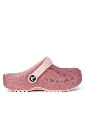 Crocs Klapki BAYA GLITTER CLOG TODDLERS 207014-6SR Różowy