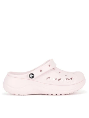 Crocs Klapki BAYA PLATFORM CLOG 208186-6PI Różowy