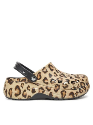 Crocs Klapki BAYA PLATFORM CLOG 208712-0C4 Beżowy