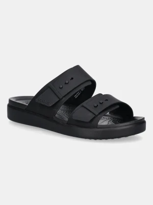 Crocs klapki Brooklyn Buckle Low damskie kolor czarny na platformie 211215