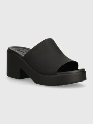 Crocs klapki Brooklyn Slide Heel damskie kolor czarny na słupku 209408