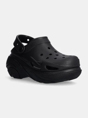 Crocs klapki Bubble Crush Clog damskie kolor czarny na platformie 210061