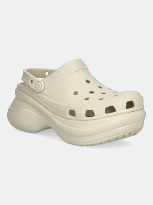 Crocs klapki Classic Bae Clog damskie kolor beżowy na platformie 206302.2Y2