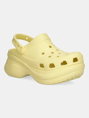 Crocs klapki Classic Bae Clog damskie kolor żółty na platformie 206302