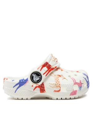 Crocs Klapki Classic Character Print Clog T 209697 Biały
