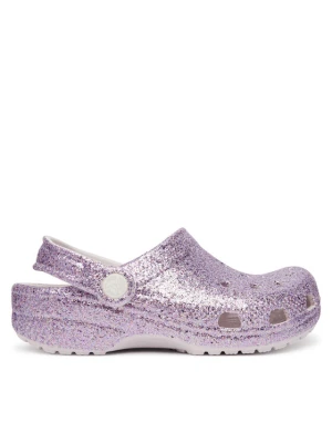 Crocs Klapki Classic Chunky Glitter Clog K 211939 Fioletowy