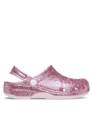 Crocs Klapki Classic Chunky Glitter Clog K 211939 Różowy
