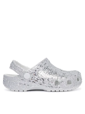 Crocs Klapki Classic Dazzle Glitter Clog K 213915 Srebrny