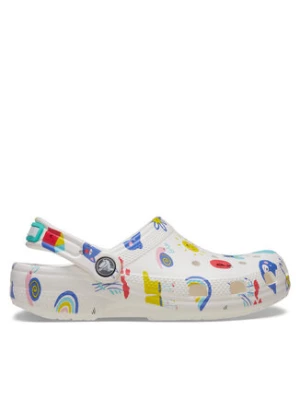 Crocs Klapki Classic Doodle Print Clog K 210356 Biały