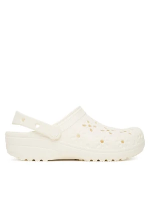 Crocs Klapki Classic Floral Cut-Out Clog 210927 Écru