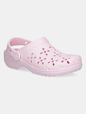 Crocs klapki CLASSIC FLORAL CUT OUT CLOG KIDS