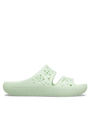 Crocs Klapki Classic Floral Cutout Sandal 210966 Zielony