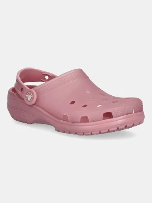 Crocs klapki Classic Frosted Clog damskie kolor różowy 210928