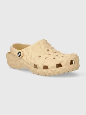 Crocs klapki Classic Geometric Clog kolor beżowy 209563