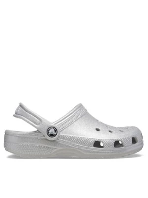 Crocs Klapki Classic Glitter Clog K 206993 Srebrny